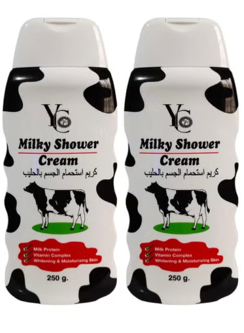 واي سي قطعتين من كريم استحمام الجسم بالحليب 250x2 جرام - Image 1