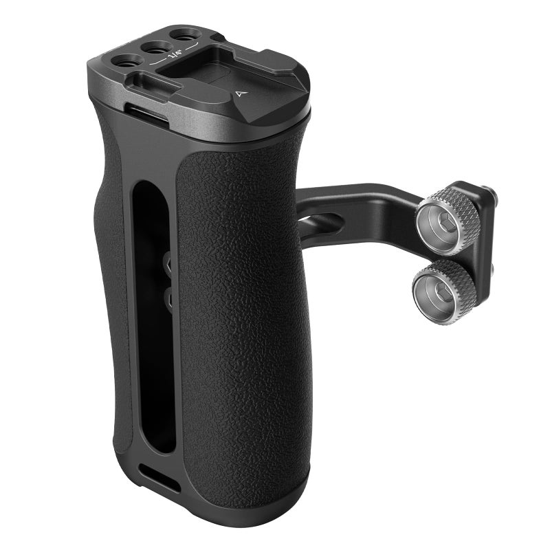 SmallRig Mini Side Handle with 14 20 Screws for Camera Cage Up and Down Adjustable for Left or Right Hand Ergonomic Camera Handle with Builtin Cold Shoe and Threaded Hole 4756 - Image 2