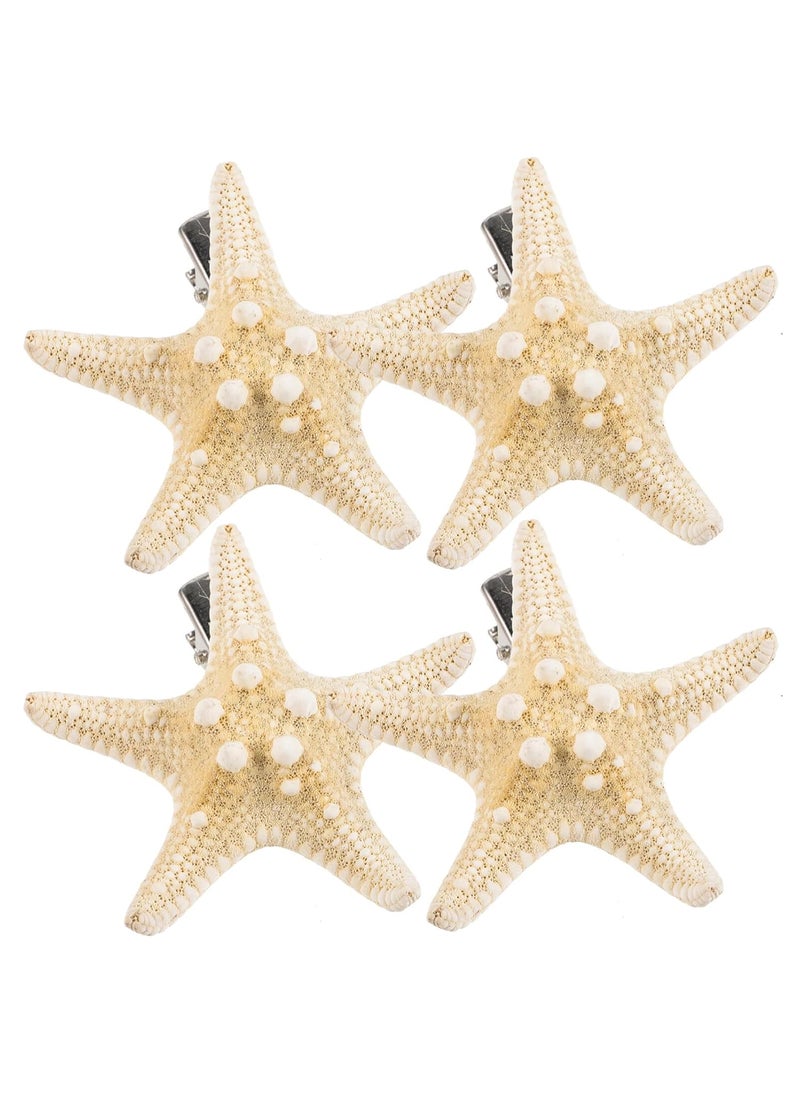 Beaupretty Beaupretty 4pcs Hair Clip Natural Handmade Beach Hairpin Mermaid Accessories for Women Girls  Random Sizes and Colors 
