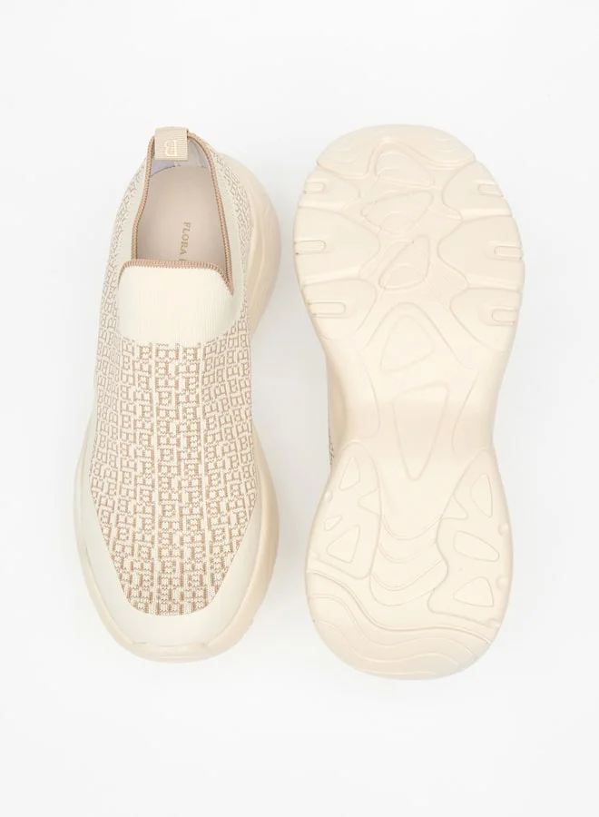 فلورا بيلا من شو إكسبرس Women's Textured Slip-On Low Ankle Sneakers