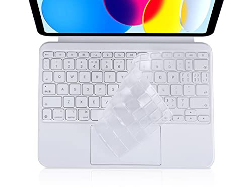 UHamn Ultra Thin Clear Keyboard Cover Skin Compatible with 2022 Apple iPad 10 10.9 inch 10th Generation Magic Keyboard Folio, 2024 iPad Pro 11 inch M4 Chip A2836 A2837 Magic Keyboard - Image 5
