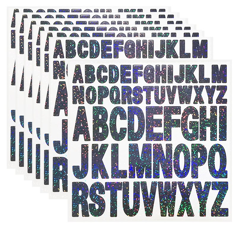 Starboling Letter Stickers,2 Inch+1 Inch Black Alphabet Sticker,Self Adhesive Vinyl for Crafts Outdoor Sign Wall Mailbox Windows Doors Car posterboard - Image 1