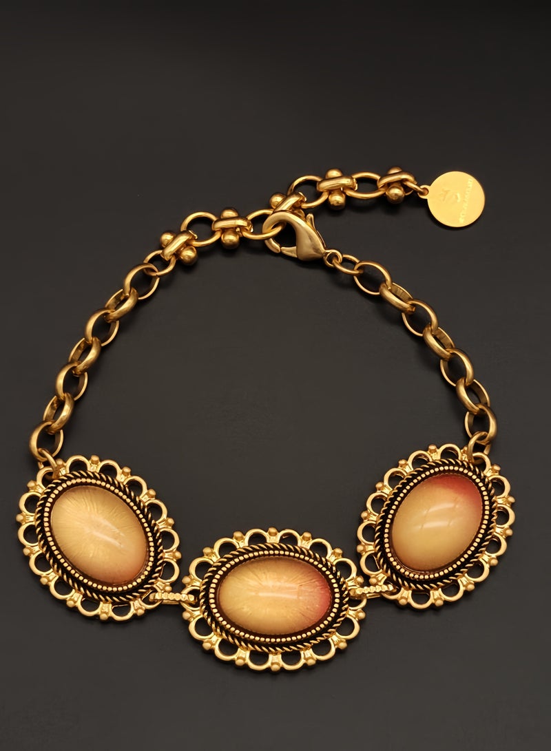 Royal women's accessories a beautiful and special champagne oval bracelet - Image 4