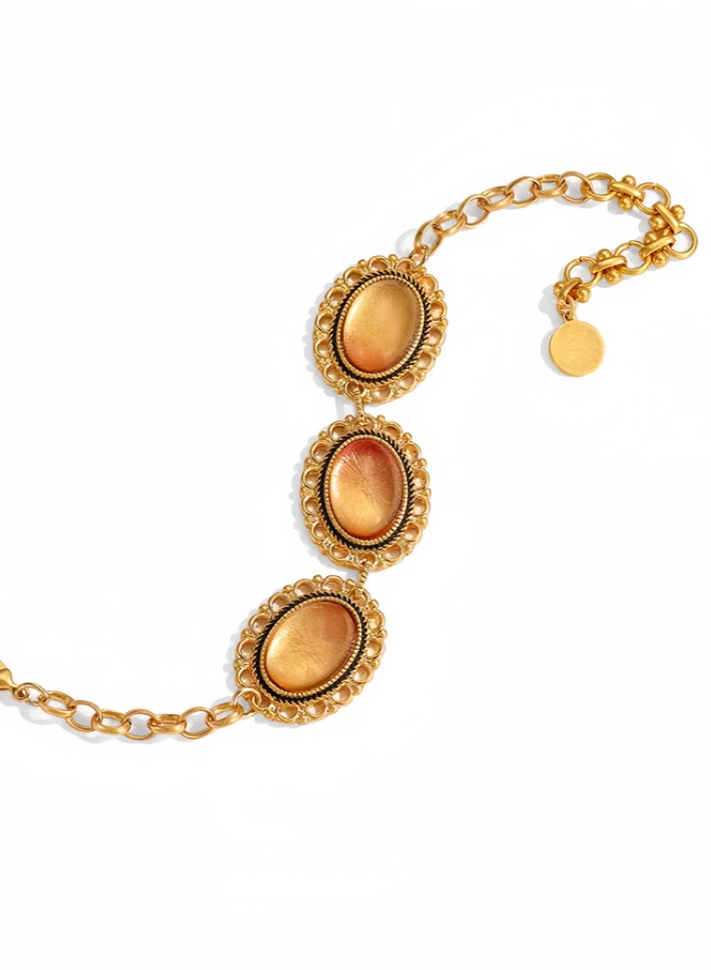 Royal women's accessories a beautiful and special champagne oval bracelet - Image 2