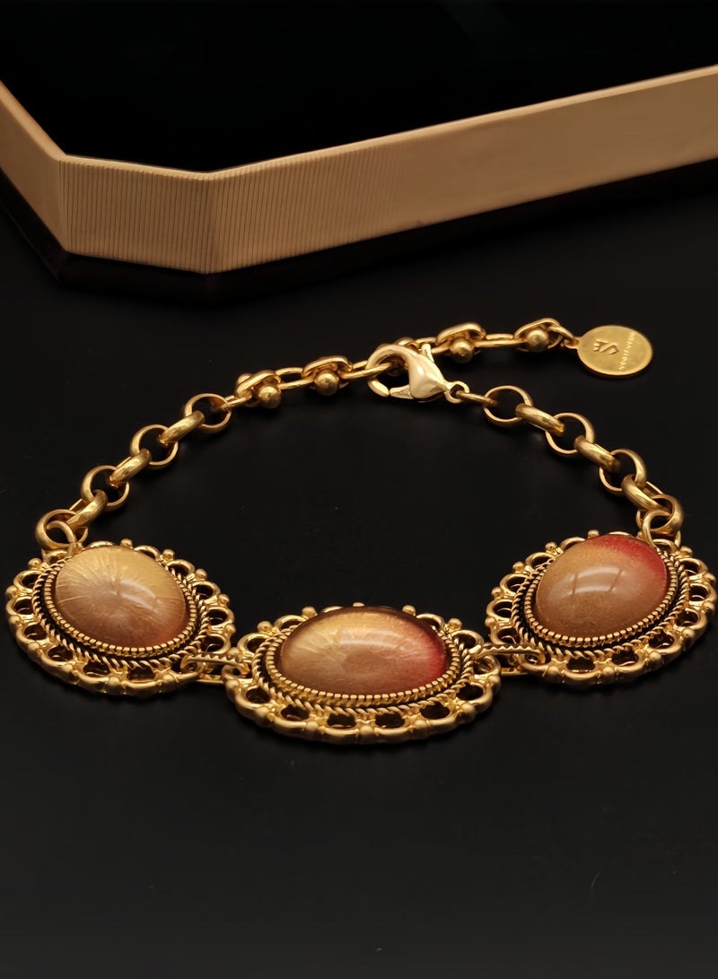 Royal women's accessories a beautiful and special champagne oval bracelet - Image 5