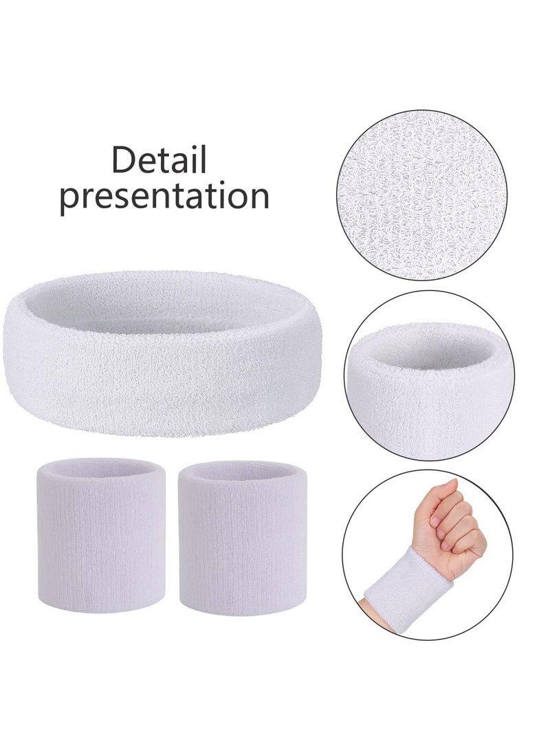 Generic Sports Sweatband, 3 Headbands and 6 Wristbands for Men Women Kids, Moisture-Wickin Elastic Athletic Headband for Gym, Yoga, Tennis, Running  - Image 3