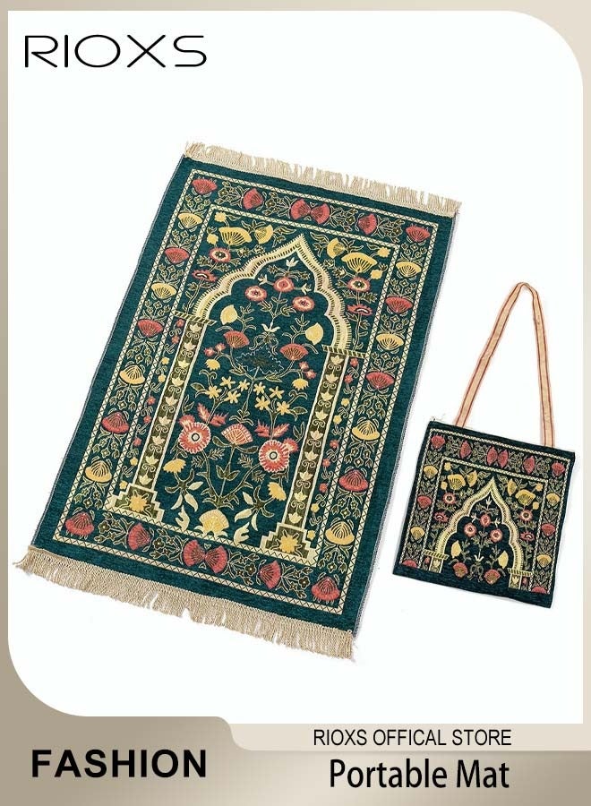 RIOXS Prayer Rug Prayer Mat Portable Thick Large Padded Gift For Kids Men Women For Eid Travel Soft Comfor  - Image 1