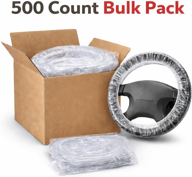 Hi-Tech SWC-500 Disposable Universal Fit Steering Wheel Cover - 500 Pack - Image 3