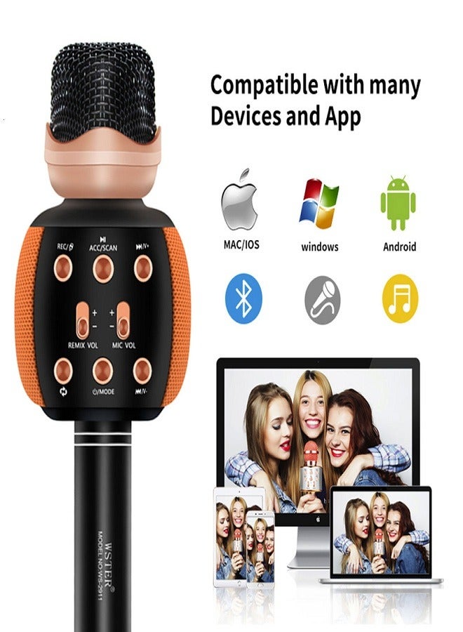 WSTER Orignal Wster WS-2911 Professional Wireless Bluetooth Karaoke Microphone Speaker WS2911 - Image 3