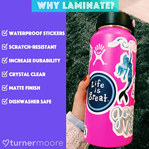 Turner Moore Edition Matte Clear Sticker Laminate Roll - Self-Adhesive, 12" x 15FT, Waterproof for Cricut & Stencils - Image 2