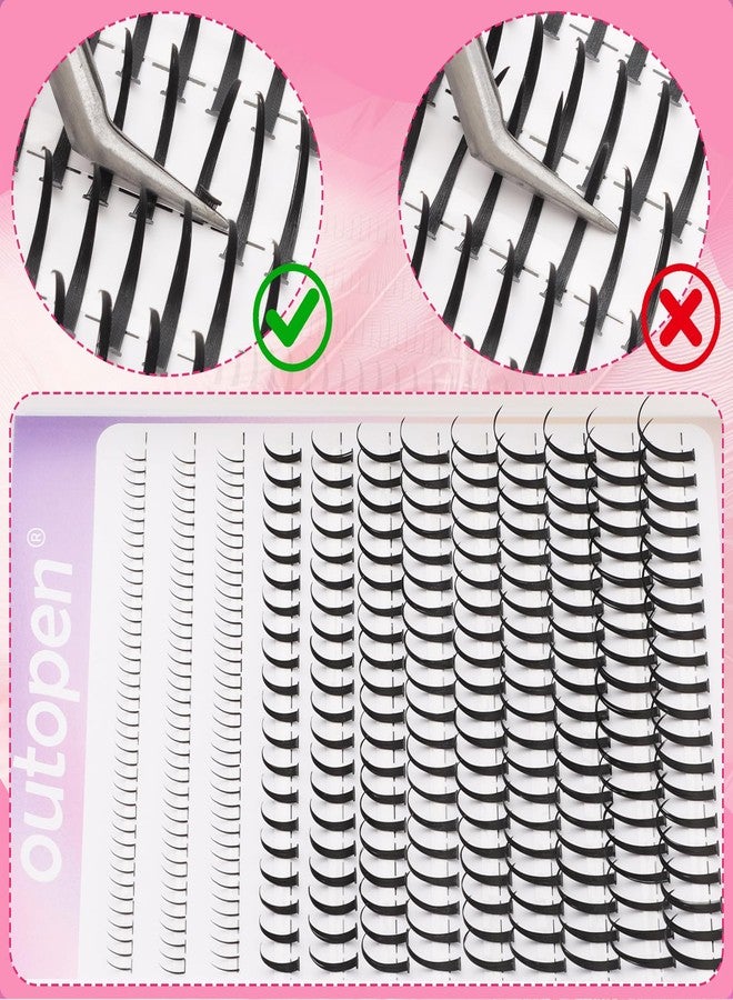 outopen Lash Clusters with Spikes Wispy Thin Spiky Individual Lash Clusters with Bottom Lashes Fairy Manga Style DIY Cluster Eyelash Extensions Upper&Lower Eyelash Wet Look DIY Lashes Extension - Image 4