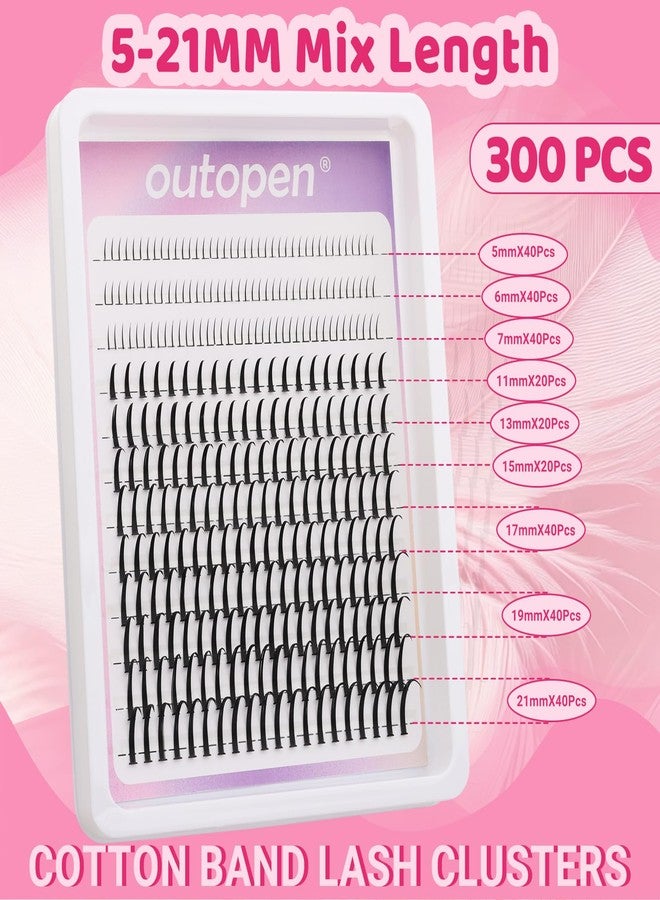 outopen Lash Clusters with Spikes Wispy Thin Spiky Individual Lash Clusters with Bottom Lashes Fairy Manga Style DIY Cluster Eyelash Extensions Upper&Lower Eyelash Wet Look DIY Lashes Extension - Image 2