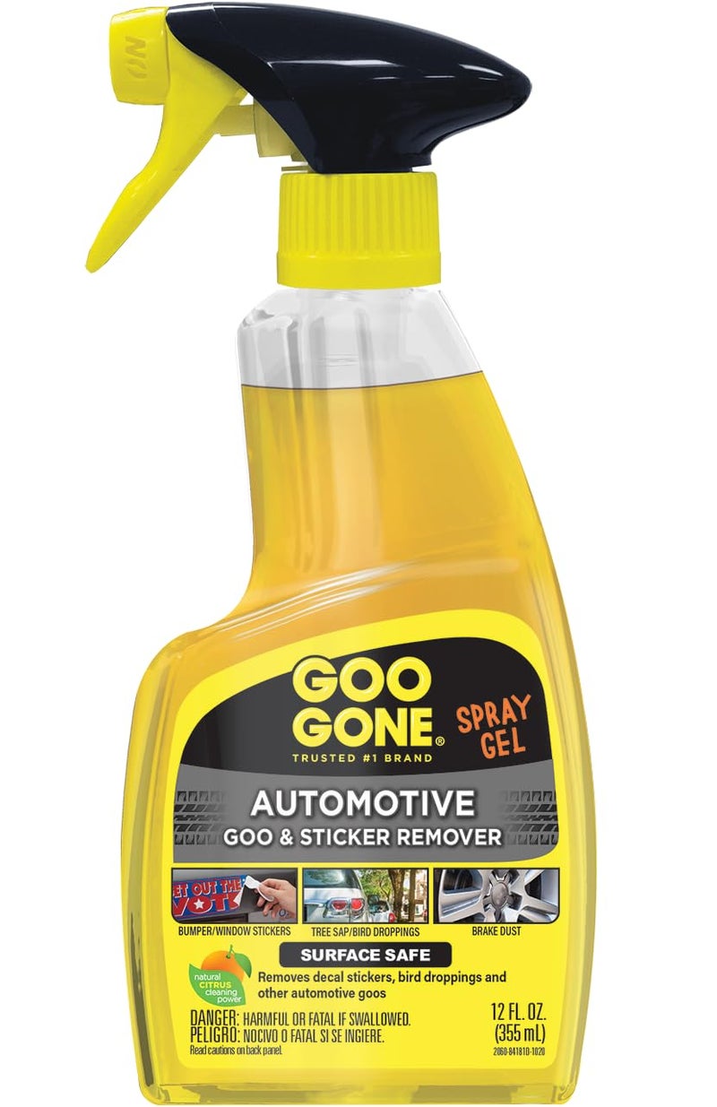 Goo Gone Automotive - Cleans Auto Interiors/ Bodies and Rims, Removes Bugs & Stickers - 12 Fl. Oz. - Image 1