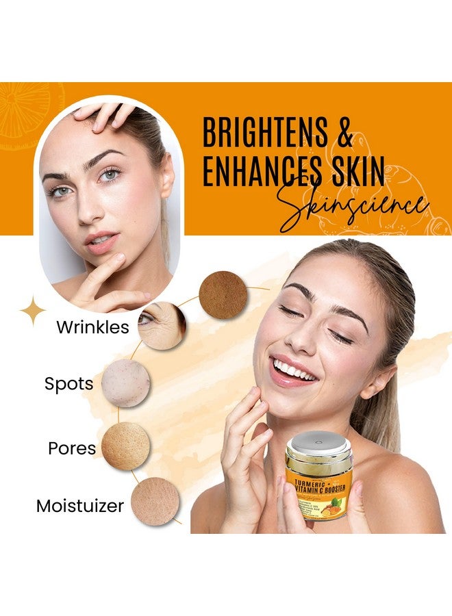 dermaxgen Turmeric + 30% Vitamin C Face Glow Booster Moisturizer & Skin Repairing Cream With Hyaluronic Acid Organic Ingredients Hydrating Face Moisturizer For Dry Normal Oily Skin Antiaging - Image 2