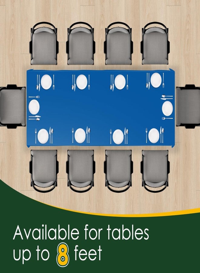 Xnluothsk Blue 5 Pack 54 x 108 Inch Plastic Tablecloth Disposable Tablecloth for Rectangle Table, Party Plastic Table Cloth - Image 2