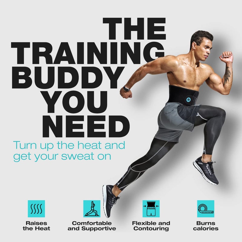 ActiveGear Waist Trimmer Belt for Stomach and Back Lumbar Support, Large: 9" x 46" - Blue - Image 3