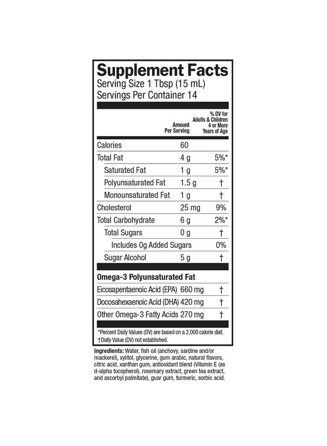 BARLEAN'S Lemon Crème Omega 3 Fish Oil Liquid Supplement 1080Mg Of Omega 3 Epa & Dha Fatty Acid Smoothie Flavored & Burpless For Brain Joint & Heart Health 8 Oz - Image 4