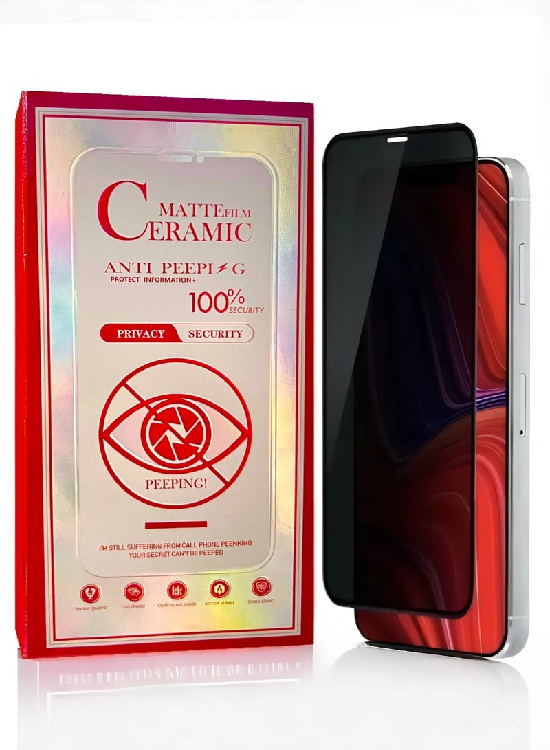 Privacy Anti-spy screen protector for iPhone 13 Mini, matte nano to protect privacy, maximum protection for the screen from scratches and breakage - Image 1