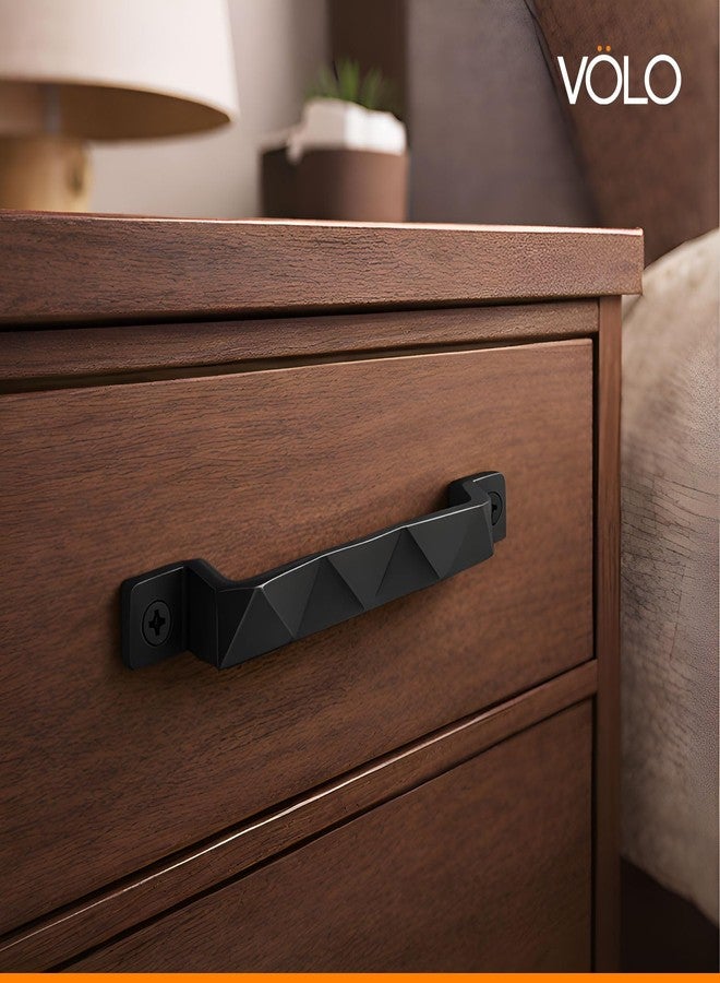 VOLO Chrome Finish Door and Window Handle for Home & Kitchen Doors/Cabinet/Window Handles - Mosaic Type (Model: Run 62) (96mm (4"), Pack of 2 Pcs, Black) - Image 5
