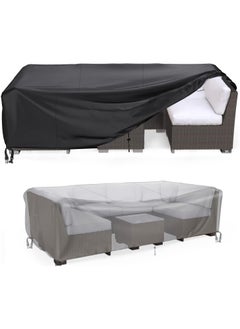 INFOSUN Waterproof Outdoor Furniture Cover 84" L x 52" W x 29" H , Premium Quality Patio Furniture Covers Dust Proof Anti-UV Heavy Duty Durable Sofa Sectional Table & Chair Cover Large  - Image 1
