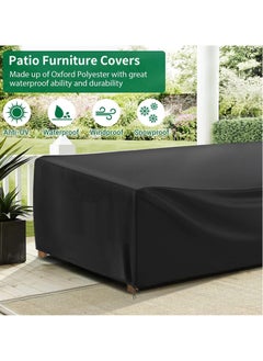 INFOSUN Waterproof Outdoor Furniture Cover 84" L x 52" W x 29" H , Premium Quality Patio Furniture Covers Dust Proof Anti-UV Heavy Duty Durable Sofa Sectional Table & Chair Cover Large  - Image 5