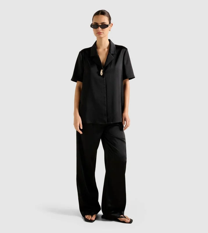 فورايفر نيو Sh13308-Black Women's Shirt