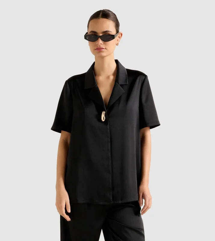 فورايفر نيو Sh13308-Black Women's Shirt