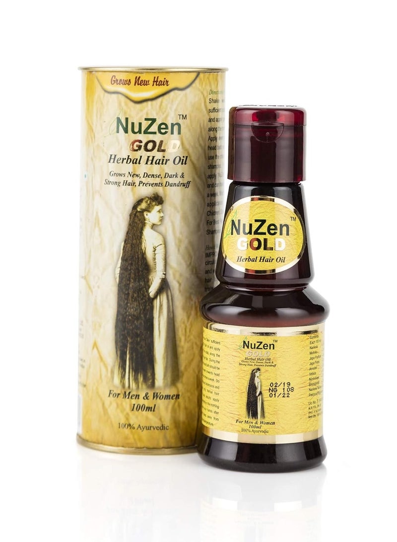 NuZen Gold Herbal Hair Oil - 100ml - Image 1