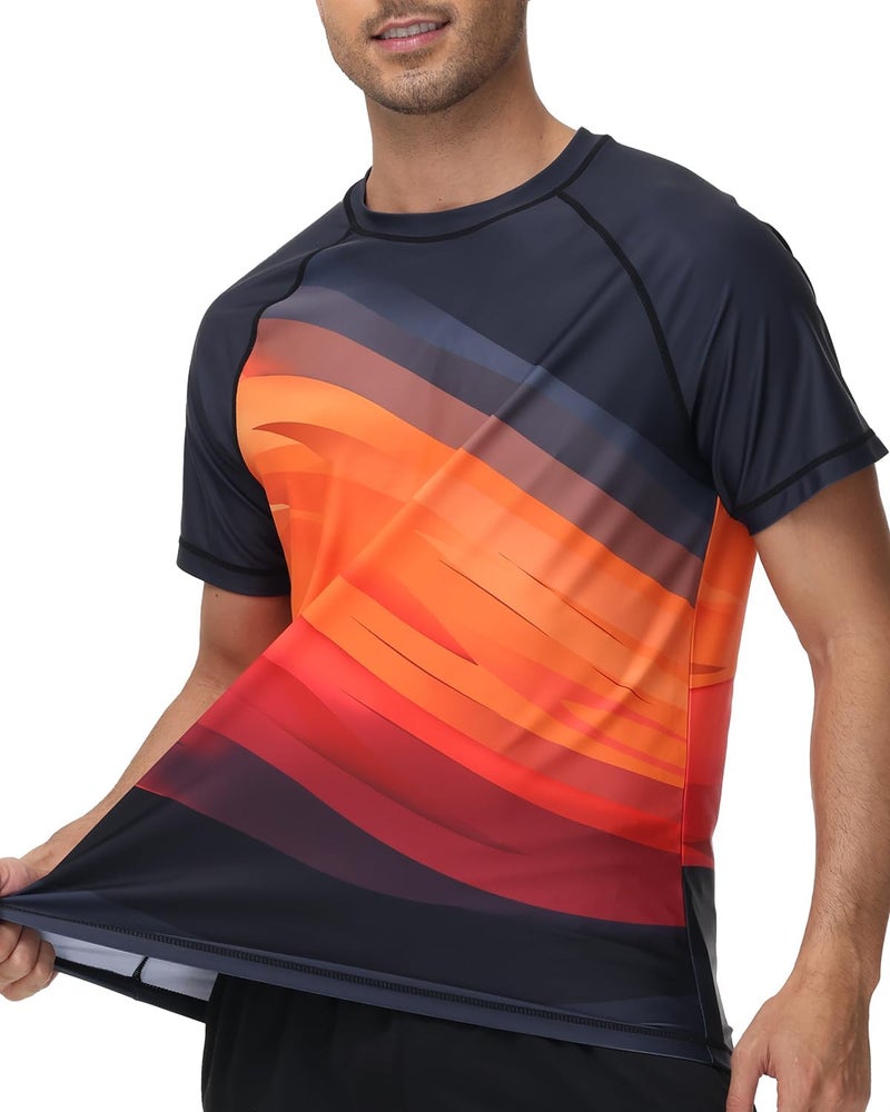 VAYAGER Men's Swim Shirts Rash Guard UPF 50+ T Shirts Quick Dry Loose Fit Water Surfing Shirt - Image 4