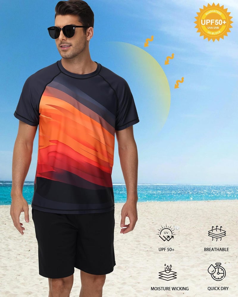 VAYAGER Men's Swim Shirts Rash Guard UPF 50+ T Shirts Quick Dry Loose Fit Water Surfing Shirt - Image 3