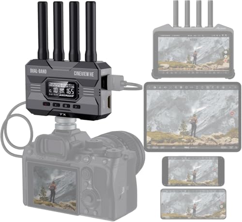Accsoon CineView HE Wireless Video Transmission System HDMI Video Transmitter DualBand 1080p60 1200ft Range 60ms Latency 4 Apps Monitoring Compatible with Cineview M7 Pro2 SDISEOne HE TX Only - Image 1