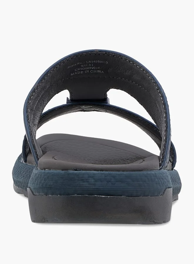 Le Confort Boys Solid Arabic Sandals with Logo Accent