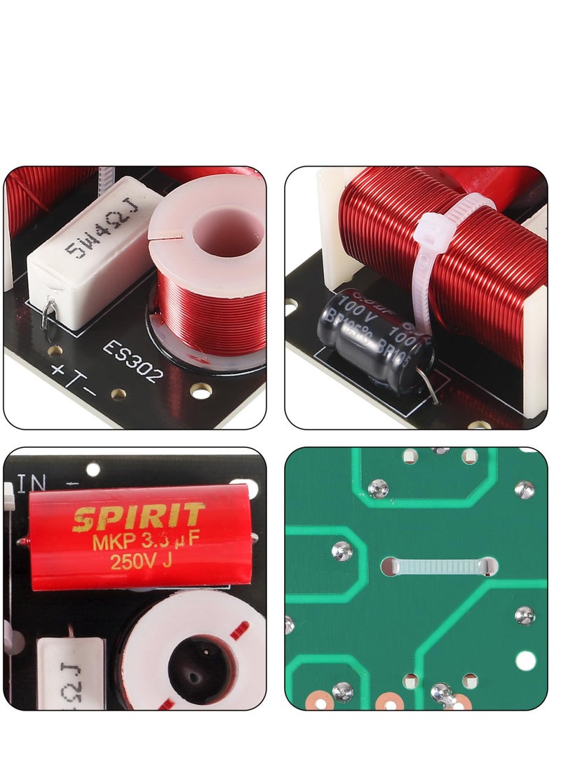 Excefore 2 Pack 400W 2 Way Treble/Bass 2 Unit Hi-Fi Audio Speaker, 2-Way Speaker Audio Crossover Filters - Image 4