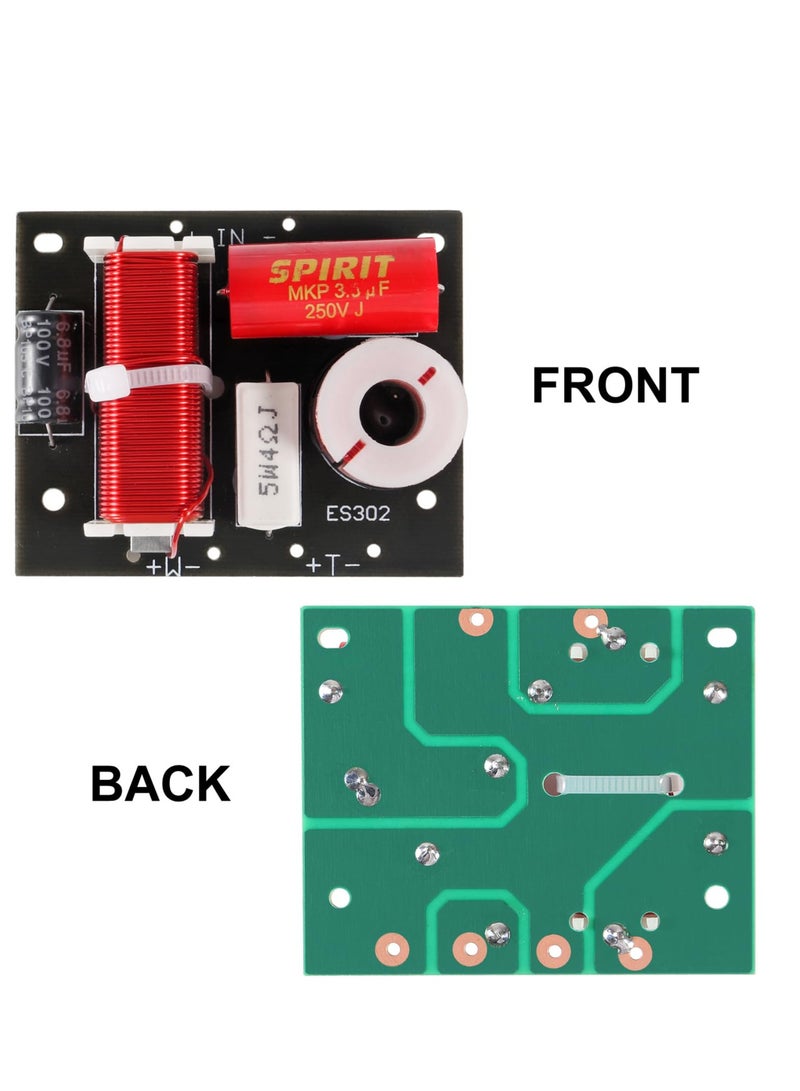 Excefore 2 Pack 400W 2 Way Treble/Bass 2 Unit Hi-Fi Audio Speaker, 2-Way Speaker Audio Crossover Filters - Image 3