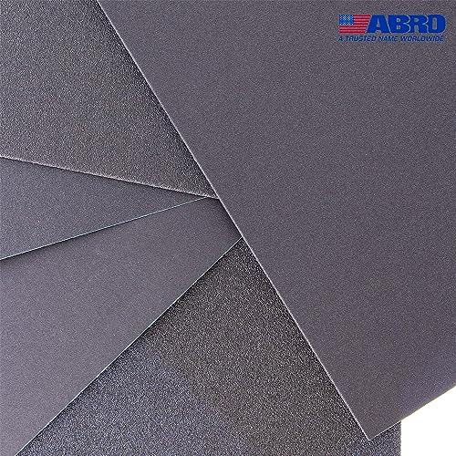ABRO Premium Latex Wet Or Dry Sand Paper -Abrasive Papers Sheets- 600,800,1000,1200,2000 Grits Variety (2 Each,Total 10) Sanding Automotive,Woodworking Furniture,Metal Finishing,Hand Sand Block Sander - Image 2