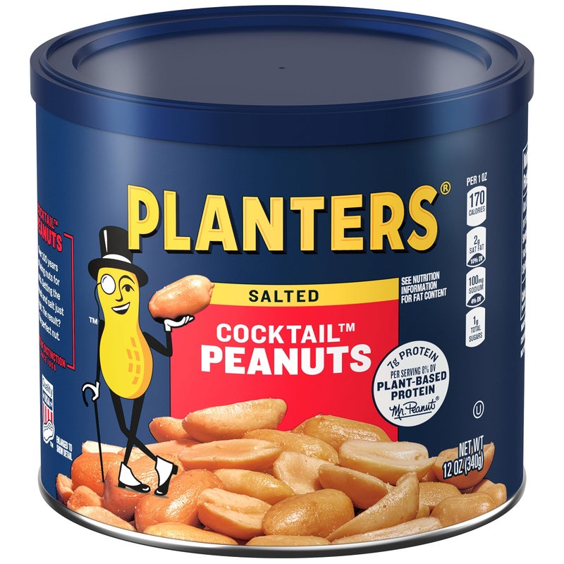 PLANTERS Salted Cocktail Peanuts 12 oz Jar Pack of 1 - Image 3