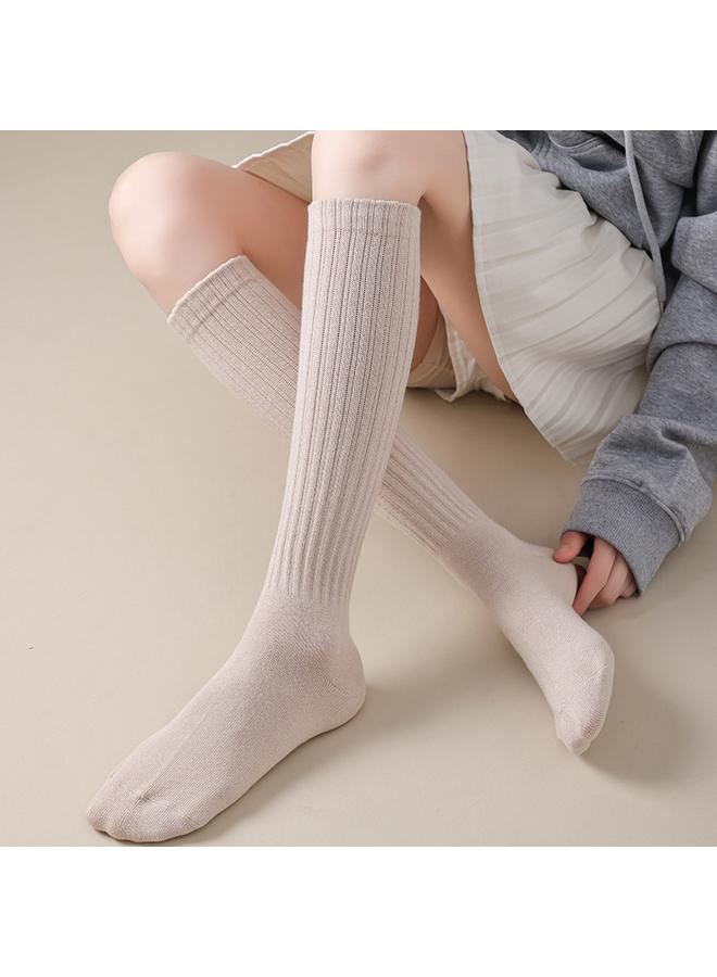 Bluejw Candy-colored Calf Socks Women's Spring And Autumn Solid Color Cotton Mid-tube Compression Socks Half-leg Socks Color Stockings Autumn And Winter Fashionable Socks  - Image 5