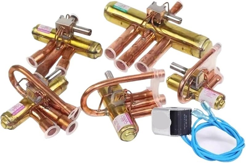 صمام عاكس مضخة حرارة رباعي الاتجاه من سانهوا مع ملف AC220V مقاس SHF 4H 23U لـ 1.5 حصان - Image 1