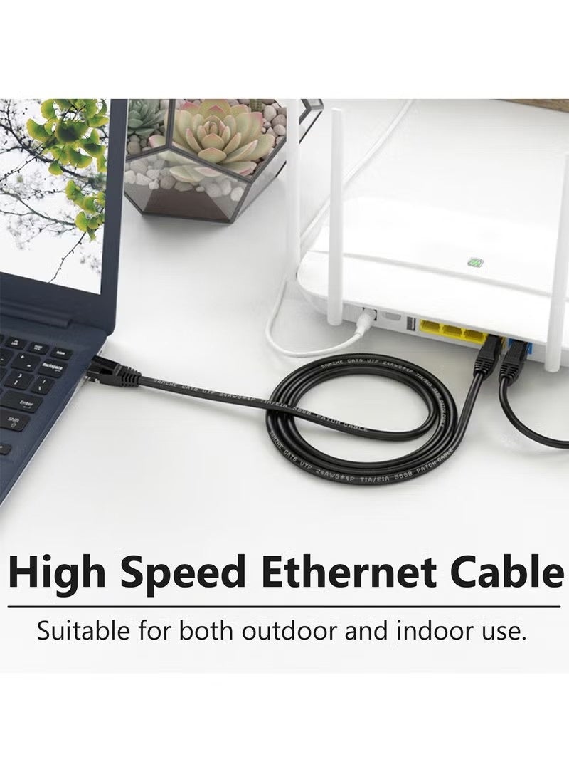 Cat6 Ethernet Cable 3M/9.8FT High Speed Outdoor & Indoor LAN Network Cable 10Gbps, RJ45 Flat Internet Cable Shielded In-Wall, Heavy Duty High Speed Network Wire for Modem/Router/Gaming/PC - Image 4