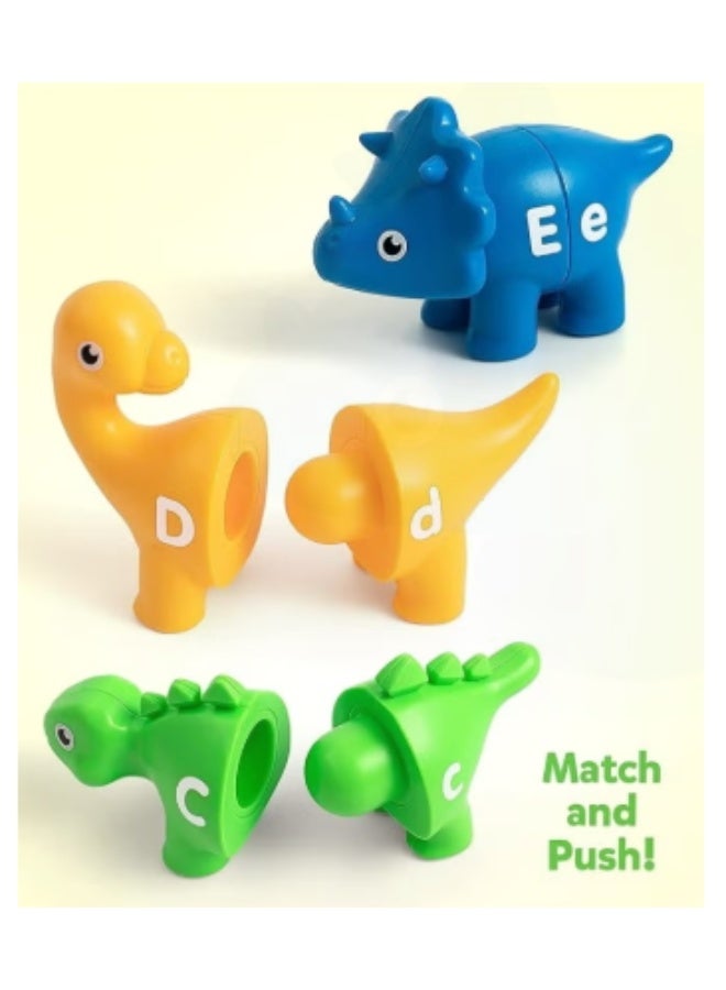 Coogam Matching Letters Fine Motor Toy, 26 PCS Double-Sided ABC Dinosaur Alphabet Match Game with Uppercase Lowercase, Preschool Educational Montessori Learning Toys for Toddlers Boys Girls - Image 3
