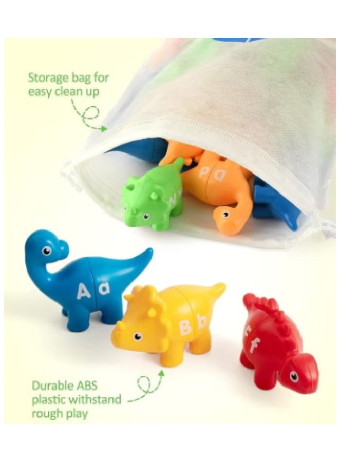Coogam Matching Letters Fine Motor Toy, 26 PCS Double-Sided ABC Dinosaur Alphabet Match Game with Uppercase Lowercase, Preschool Educational Montessori Learning Toys for Toddlers Boys Girls - Image 4
