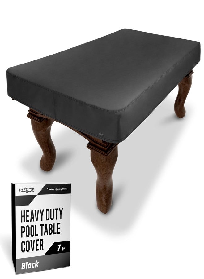 GoSports 7 ft Premium Leatherette Pool Table Cover - Waterproof & Tearproof - Heavy Duty Indoor & Outdoor Billiard Table Cover - Image 1