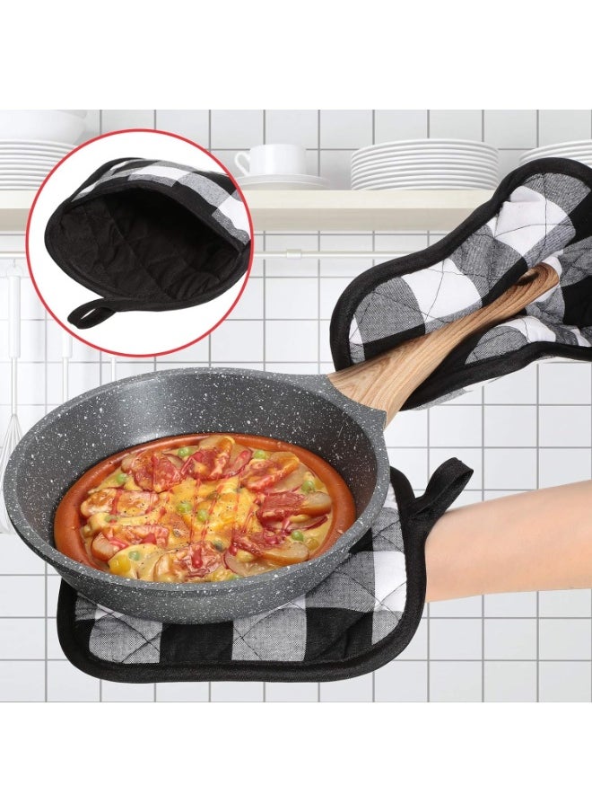 Peachjoy Set of 4 Grey Oval Pot Holders with Pocket, for Kitchen Craft Project Heat Resistant Hot Pads Cotton Potholders Oven Pot Holder with Loop for Blank Sublimation Kitchen Gifts Baking Cooking  - Image 4