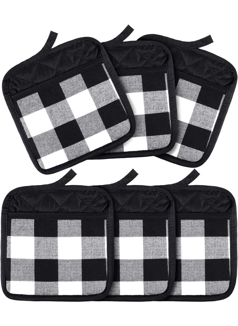 Peachjoy Set of 4 Grey Oval Pot Holders with Pocket, for Kitchen Craft Project Heat Resistant Hot Pads Cotton Potholders Oven Pot Holder with Loop for Blank Sublimation Kitchen Gifts Baking Cooking  - Image 1