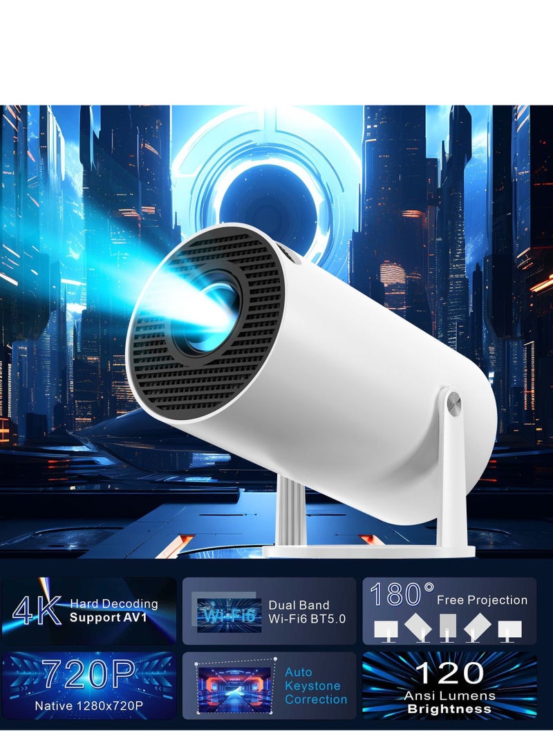 Projector 4K Mini Wireless Home Theater — High Brightness Portable for Movies, Gaming & Presentations - Image 1
