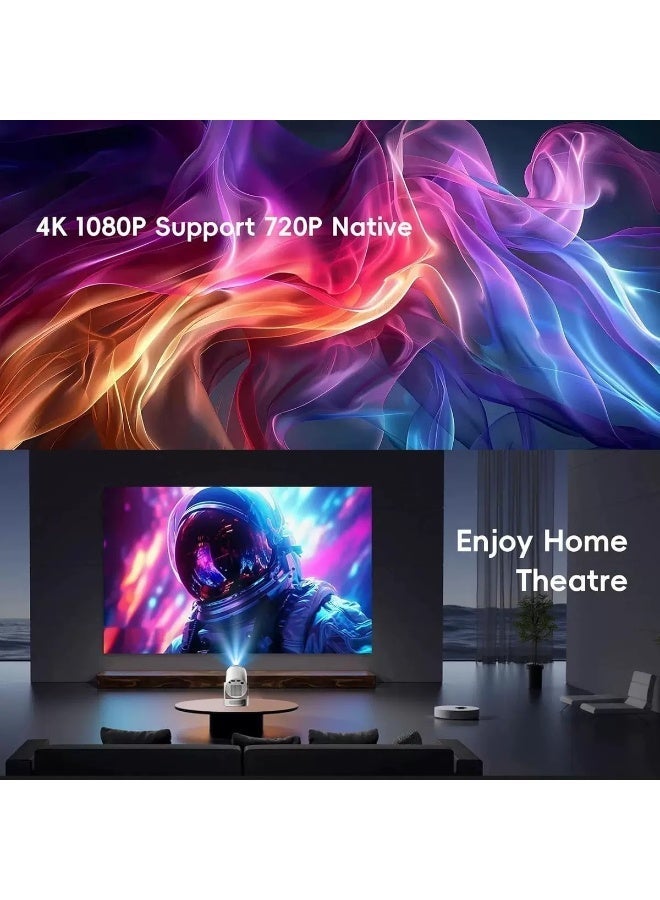 جهاز عرض 4K صغير لاسلكي – إضاءة عالية، محمول للسينما المنزلية، الألعاب والعروض التقديمية - Image 4