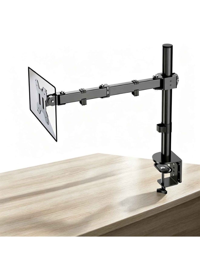 Single Monitor Arm,Adjustable Computer Desk Mount,Tilt, Swivel, Rotate,for 13–32 inch Screens,Hold 22 lbs,Monitor Stand with C-Clamp & Grommet Base - Image 1