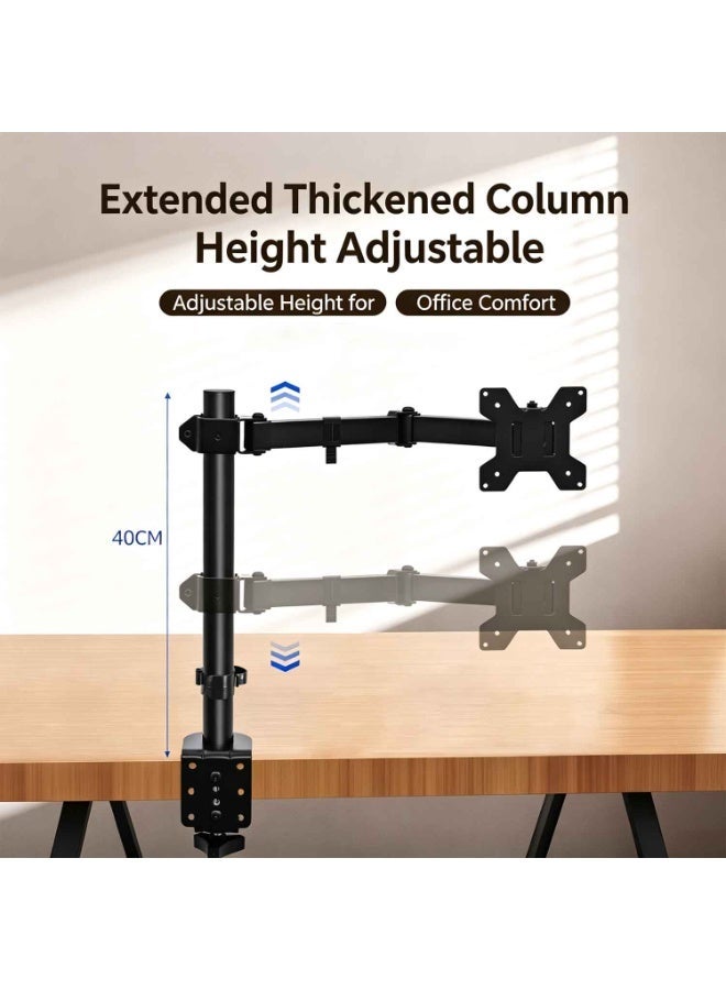 Single Monitor Arm,Adjustable Computer Desk Mount,Tilt, Swivel, Rotate,for 13–32 inch Screens,Hold 22 lbs,Monitor Stand with C-Clamp & Grommet Base - Image 4