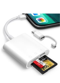 GUDOO SD Card Reader for iPhone iPad,Oyuiasle Trail Game Camera SD Card Reader Viewer,Memory Card Reader Adapter with SD & MicroSD Card Slots,Plug and Play  - Image 1