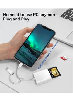 GUDOO SD Card Reader for iPhone iPad,Oyuiasle Trail Game Camera SD Card Reader Viewer,Memory Card Reader Adapter with SD & MicroSD Card Slots,Plug and Play  - Image 4